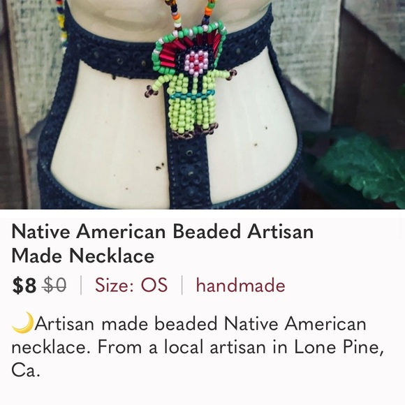 14.5” handmade Native American Beaded necklace - Picture 3 of 4